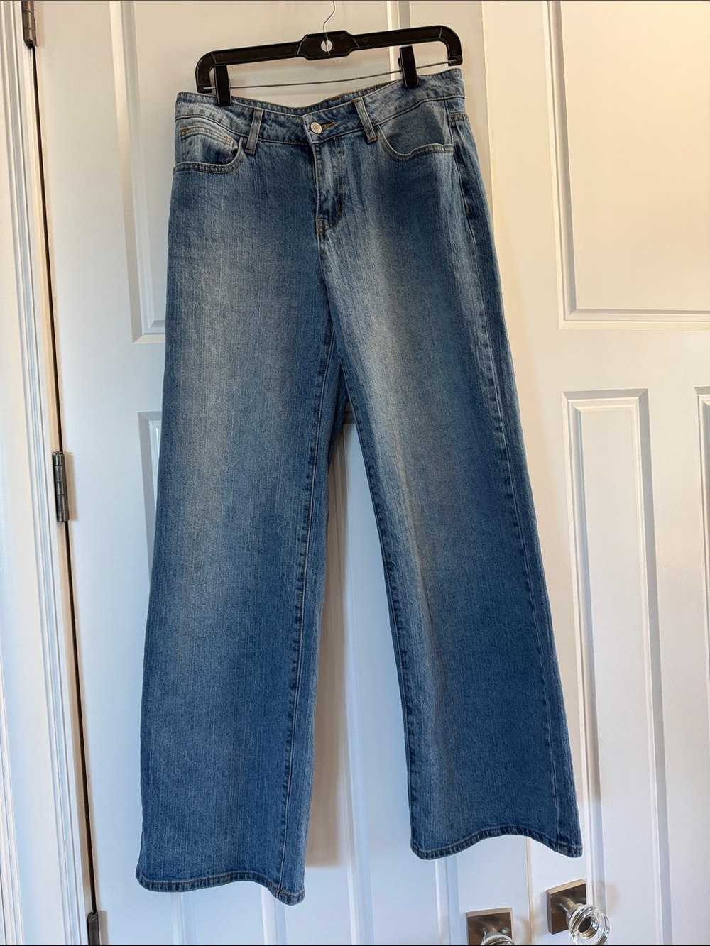Brandy Melville Light Blue Wide-Leg Jeans